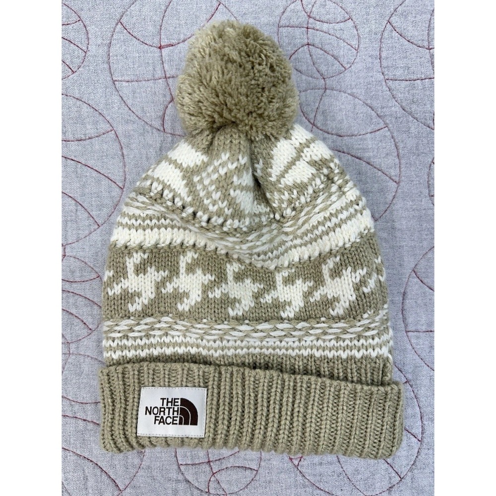 THE NORTH FACE Fair Islandโ Beanie Gardenia White Winter Hat With Pompom